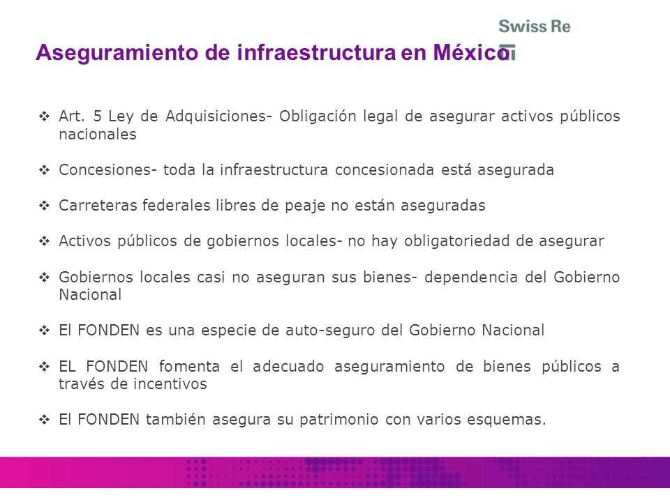 Aseguramiento de infraestructura en México