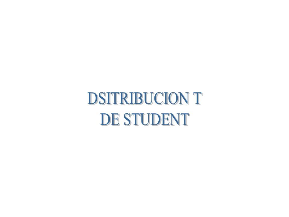 DSITRIBUCION T DE STUDENT