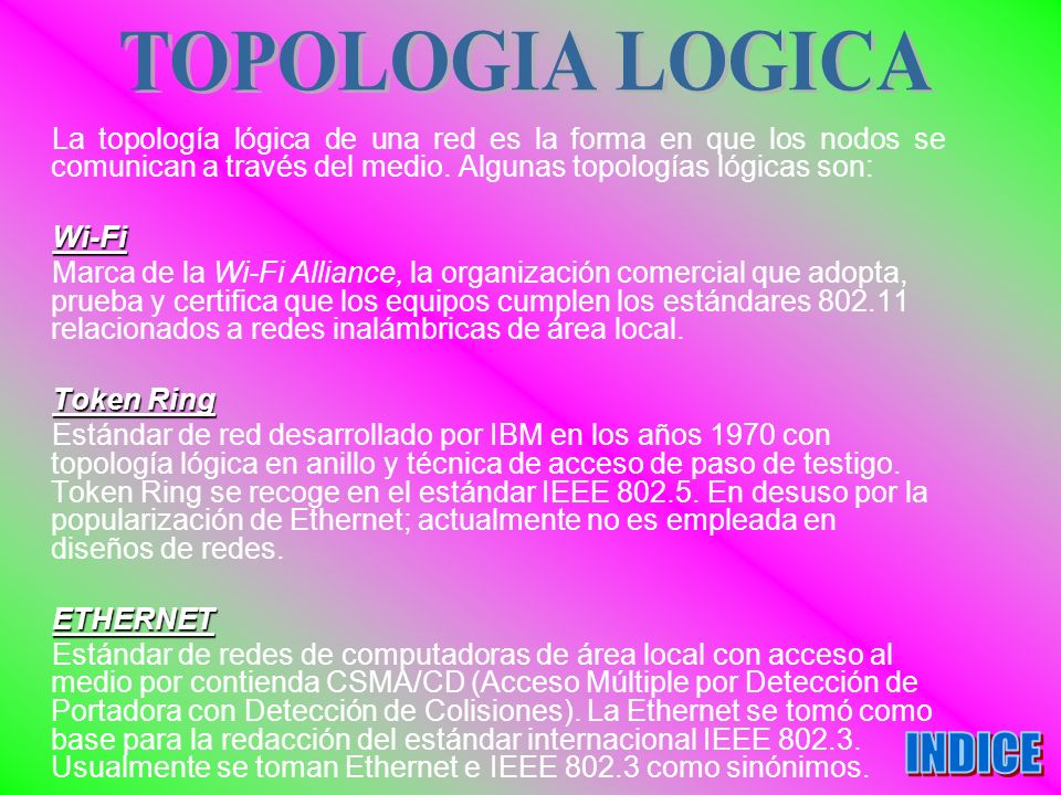 INDICE TOPOLOGIA LOGICA