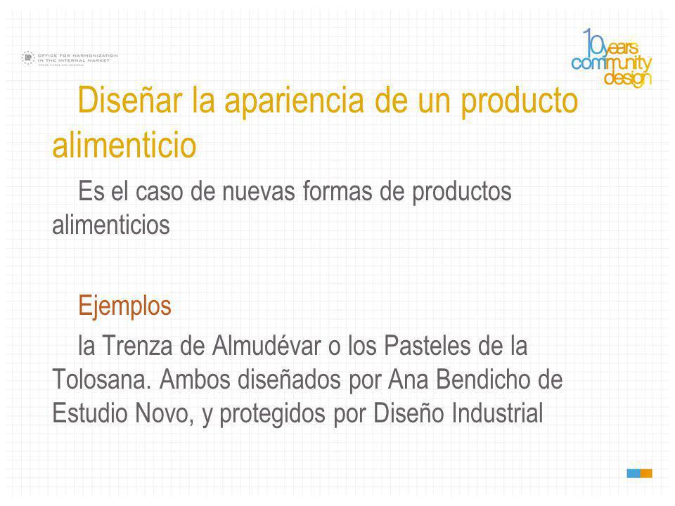 Diseñar la apariencia de un producto alimenticio