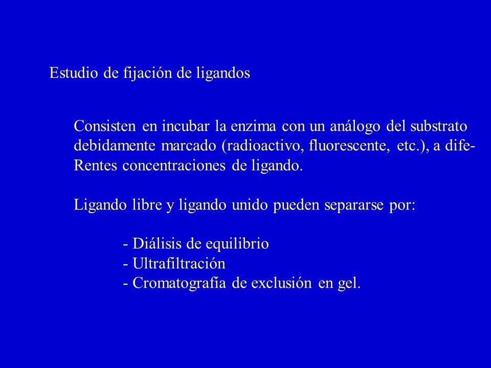 Estudio de fijación de ligandos