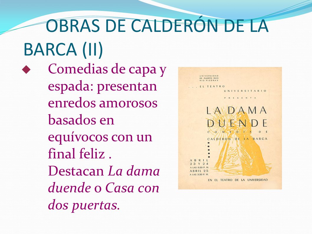 OBRAS DE CALDERÓN DE LA BARCA (II)
