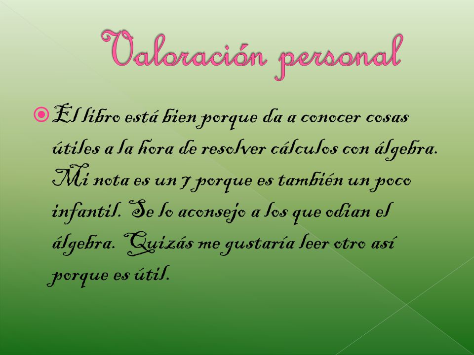 Valoración personal