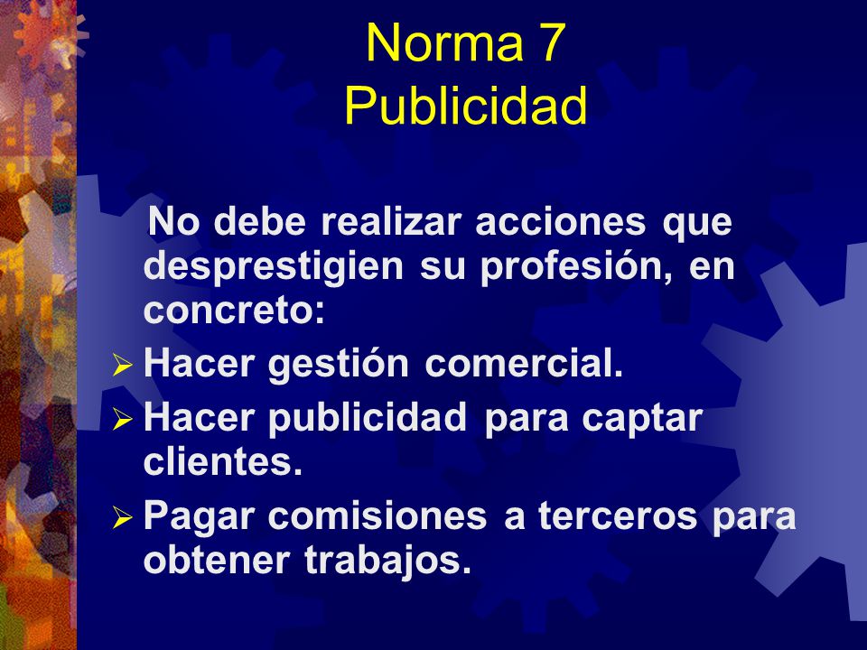 Norma 7 Publicidad Hacer gestión comercial.