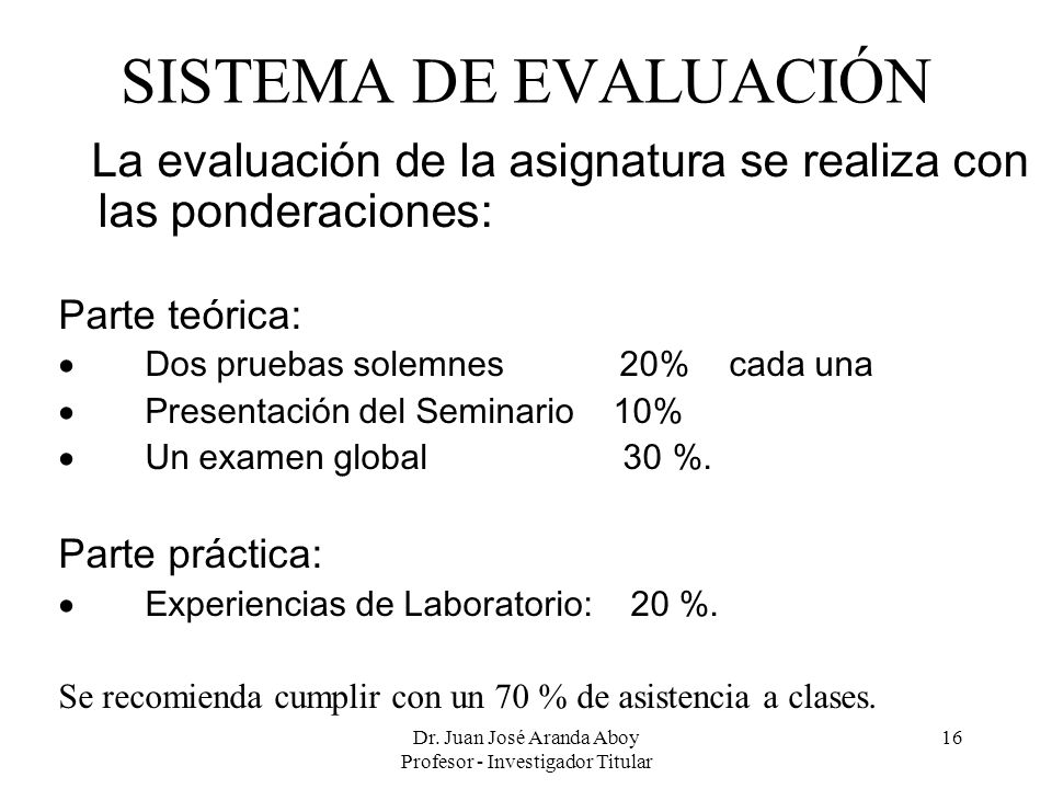 Dr. Juan José Aranda Aboy Profesor - Investigador Titular
