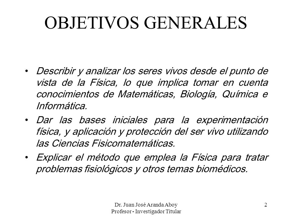 Dr. Juan José Aranda Aboy Profesor - Investigador Titular