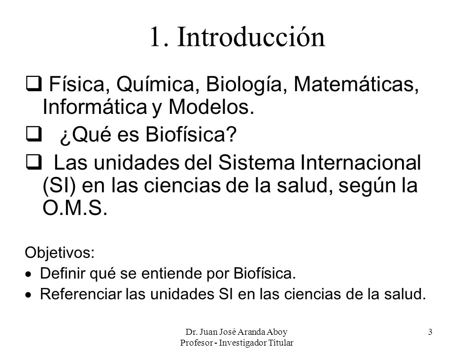 Dr. Juan José Aranda Aboy Profesor - Investigador Titular