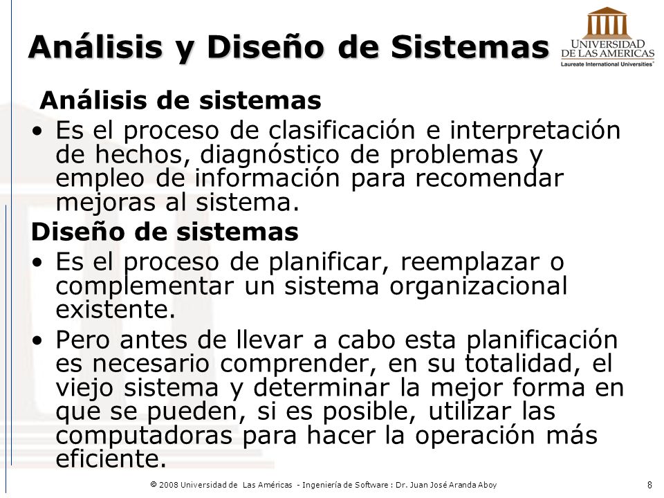 Análisis y Diseño de Sistemas