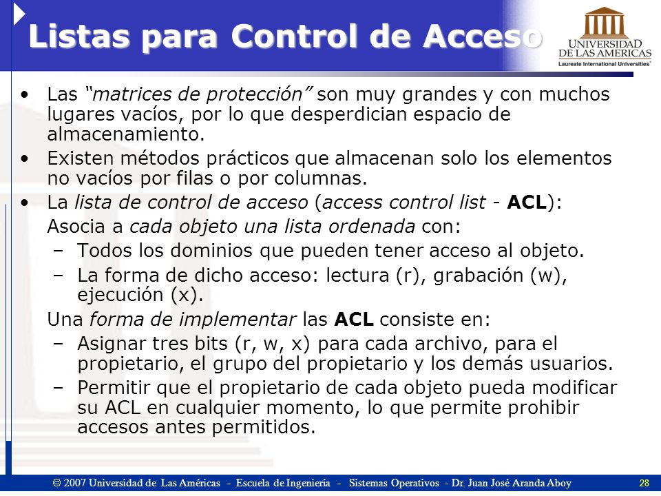 Listas para Control de Acceso