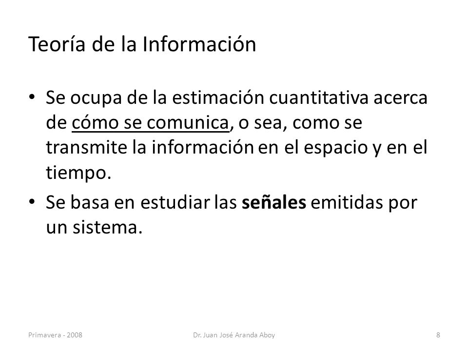 Teoría de la Información