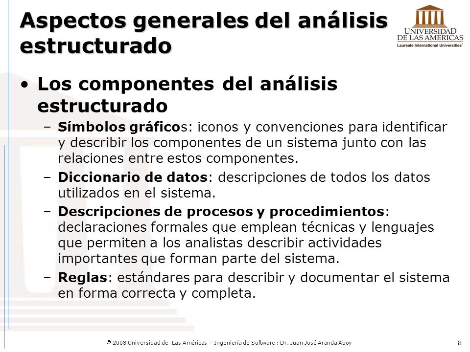 Aspectos generales del análisis estructurado