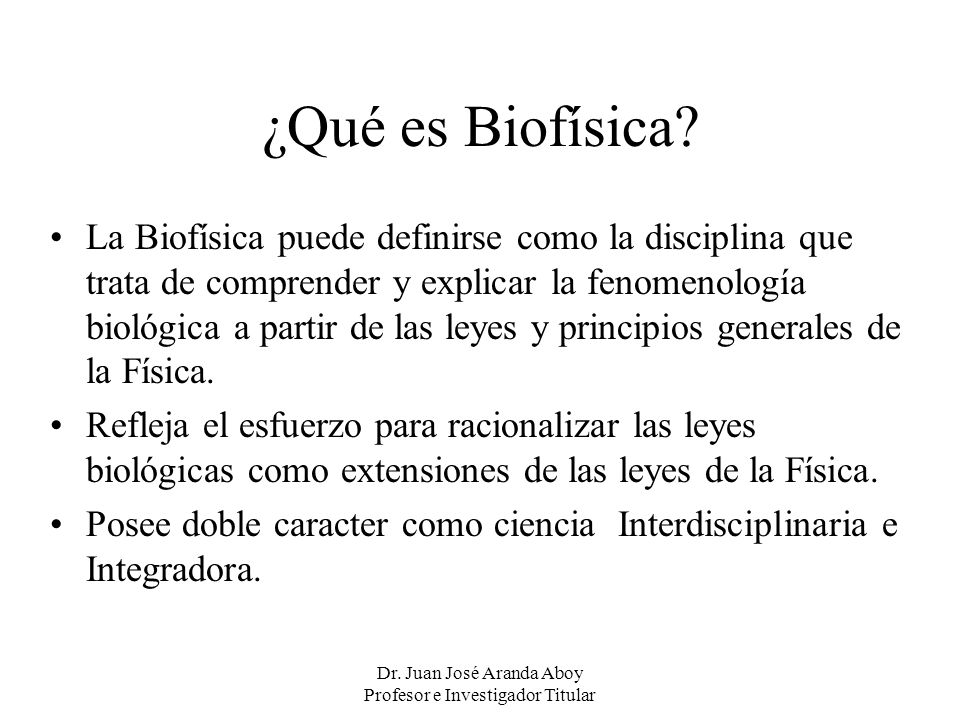 Dr. Juan José Aranda Aboy Profesor e Investigador Titular
