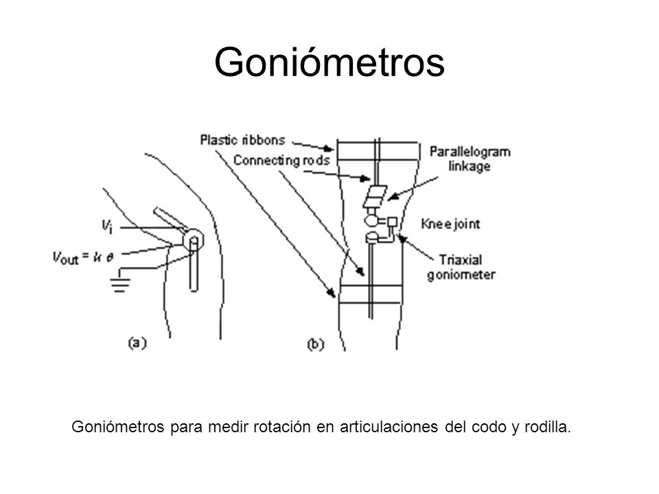 Goniómetros Goniómetros para medir rotación en articulaciones del codo y rodilla.