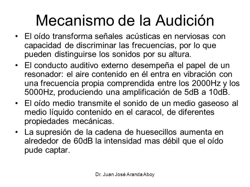 Mecanismo de la Audición