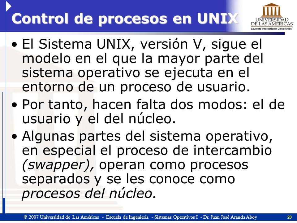 Control de procesos en UNIX