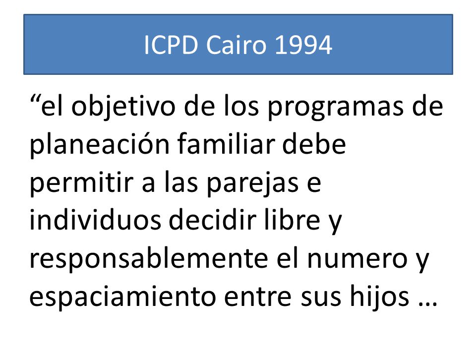 ICPD Cairo 1994