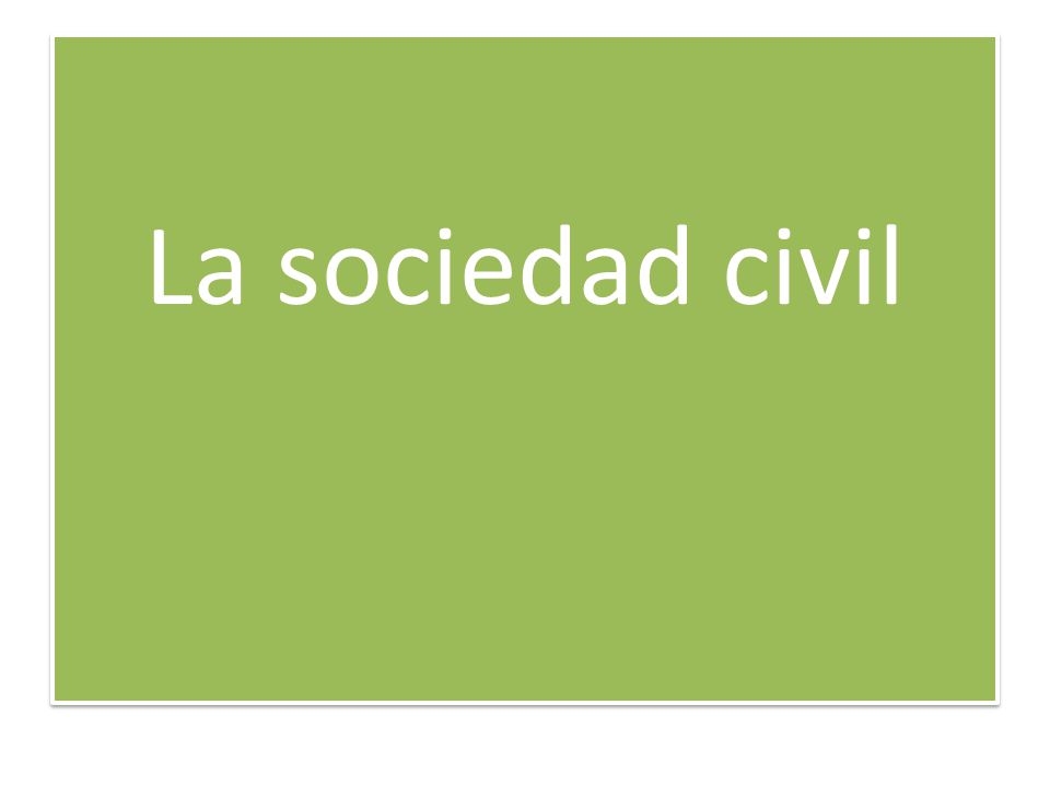 La sociedad civil
