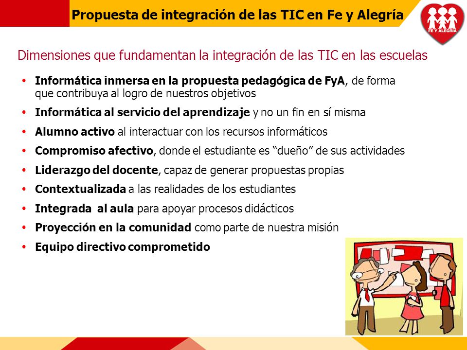 Propuesta de integración de las TIC en Fe y Alegría