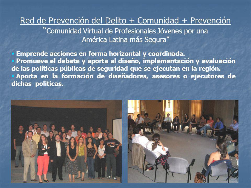 Red de Prevención del Delito + Comunidad + Prevención Comunidad Virtual de Profesionales Jóvenes por una América Latina más Segura