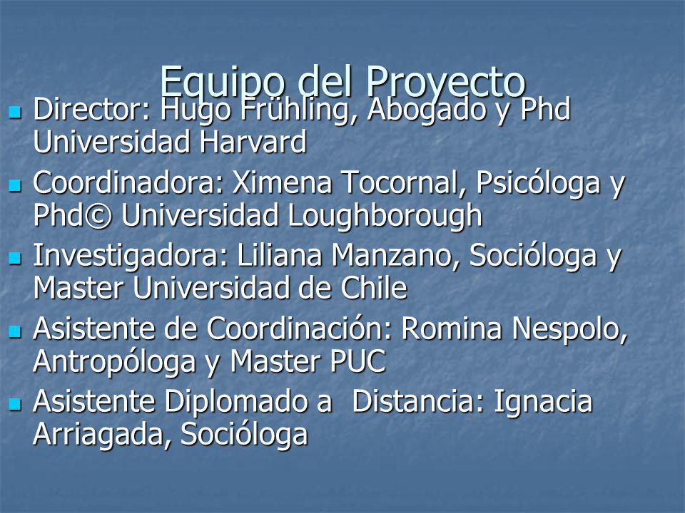Equipo del Proyecto Director: Hugo Frühling, Abogado y Phd Universidad Harvard.