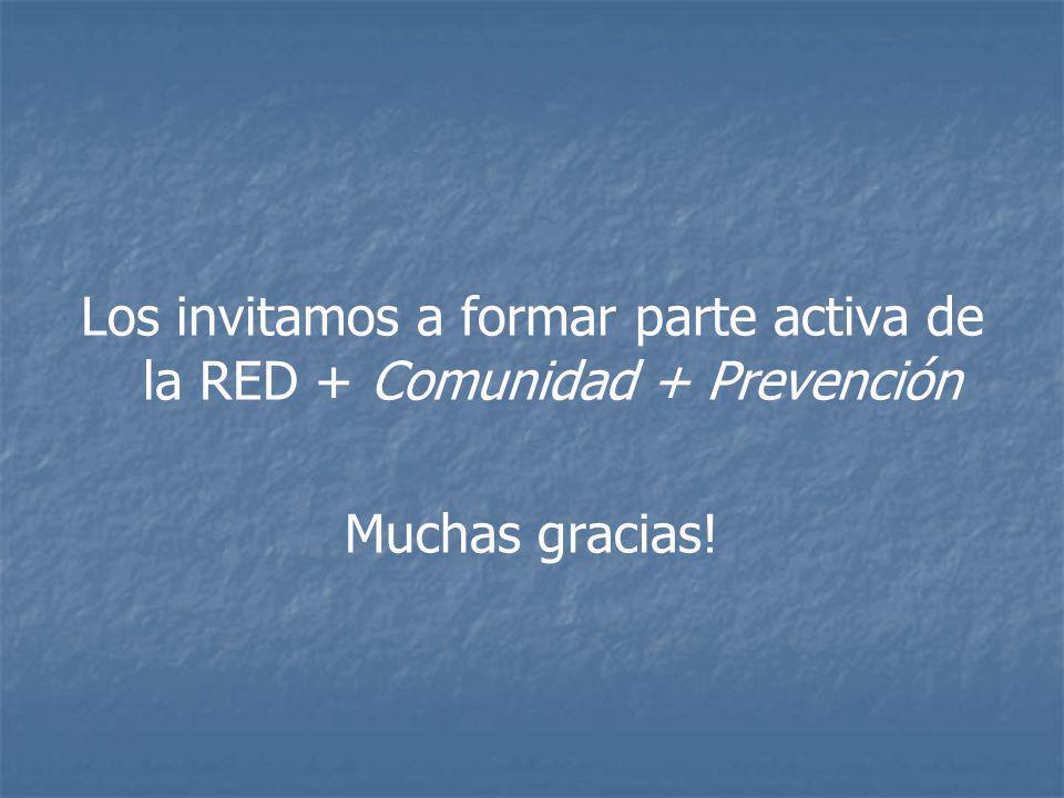 Los invitamos a formar parte activa de la RED + Comunidad + Prevención