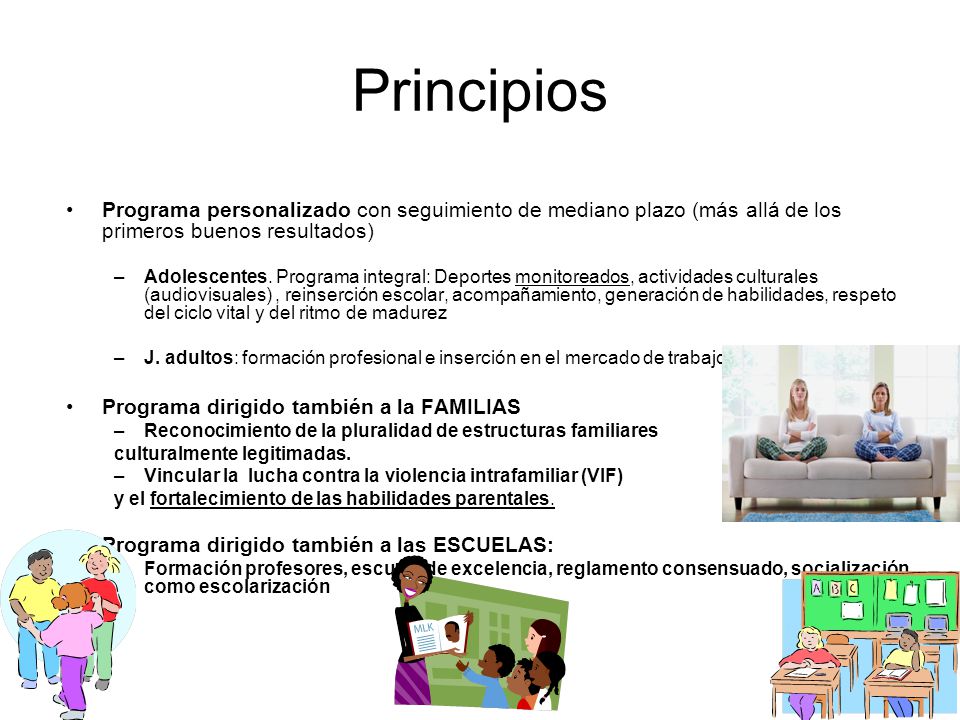 Principios Programa personalizado con seguimiento de mediano plazo (más allá de los primeros buenos resultados)