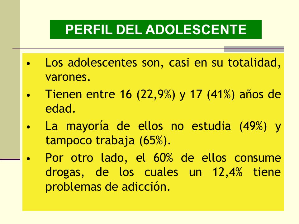 PERFIL DEL ADOLESCENTE