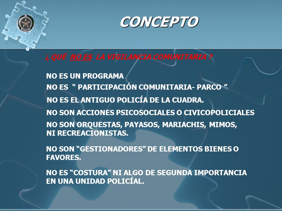 CONCEPTO QUÉ NO ES LA VIGILANCIA COMUNITARIA NO ES UN PROGRAMA