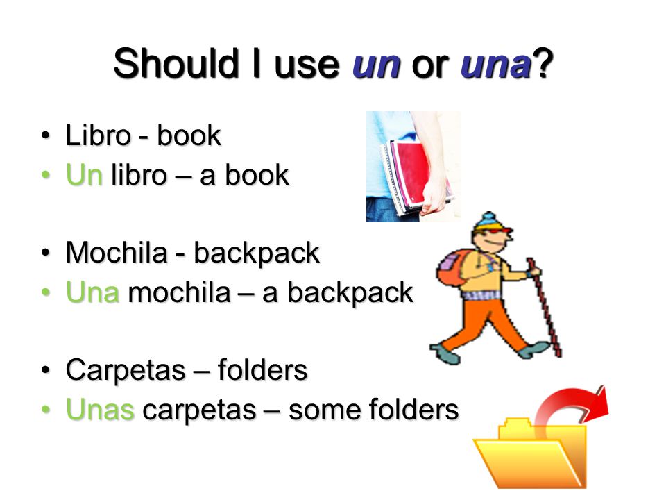 Should I use un or una Libro - book Un libro – a book