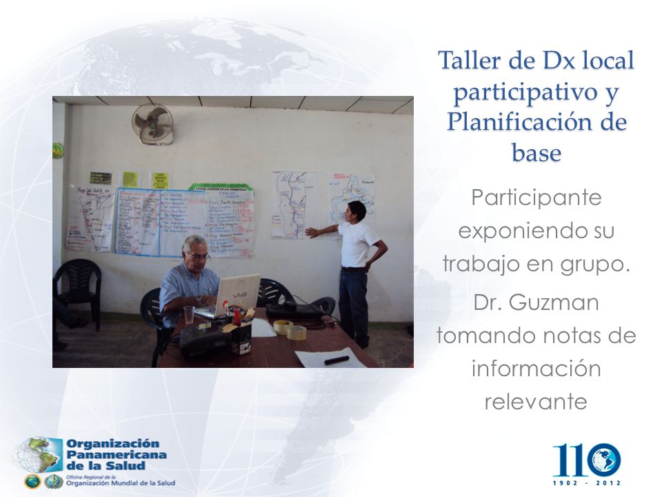 Taller de Dx local participativo y Planificación de base