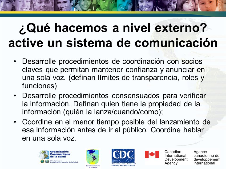 ¿Qué hacemos a nivel externo active un sistema de comunicación