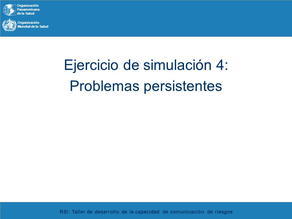 RSI: Taller de desarrollo de la capacidad de comunicación de riesgos