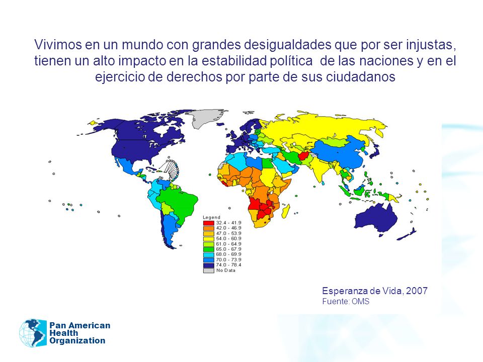 Vivimos en un mundo con grandes desigualdades que por ser injustas, tienen un alto impacto en la estabilidad política de las naciones y en el ejercicio de derechos por parte de sus ciudadanos