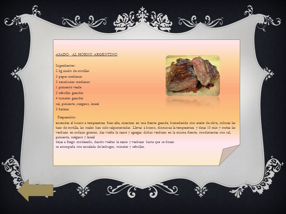 ASADO AL HORNO ARGENTINO