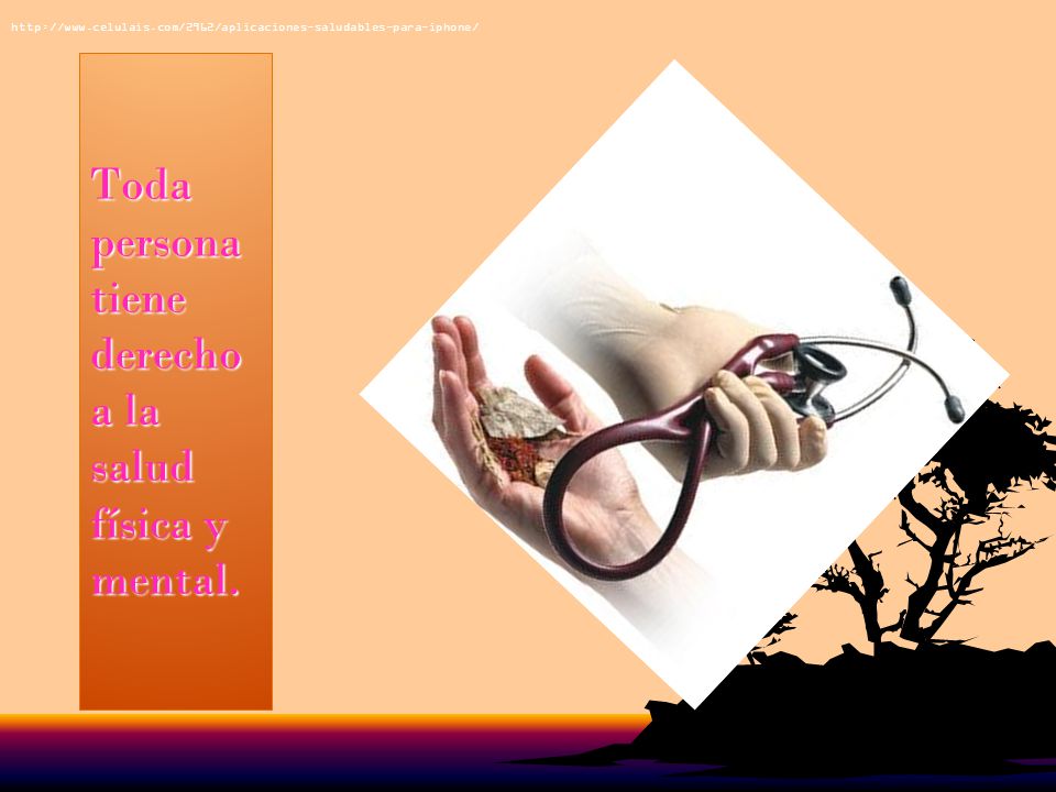 Toda persona tiene derecho a la salud física y mental.