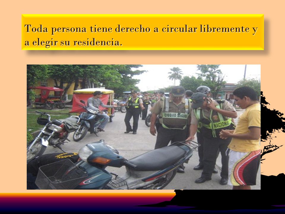 Toda persona tiene derecho a circular libremente y a elegir su residencia.
