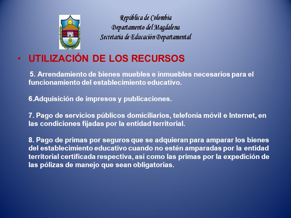 UTILIZACIÓN DE LOS RECURSOS 5