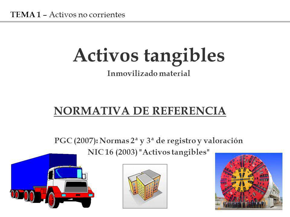 Activos tangibles TEMA 1 – Activos no corrientes Inmovilizado material