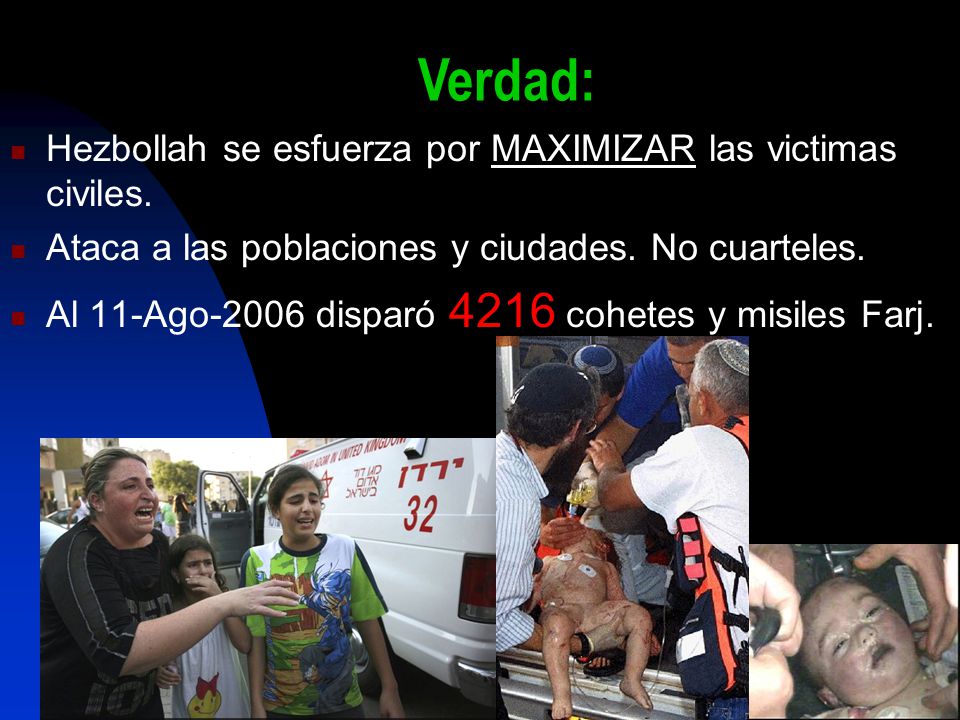 Verdad: Hezbollah se esfuerza por MAXIMIZAR las victimas civiles.