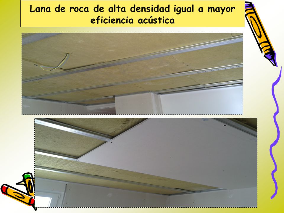 Lana de roca de alta densidad igual a mayor eficiencia acústica