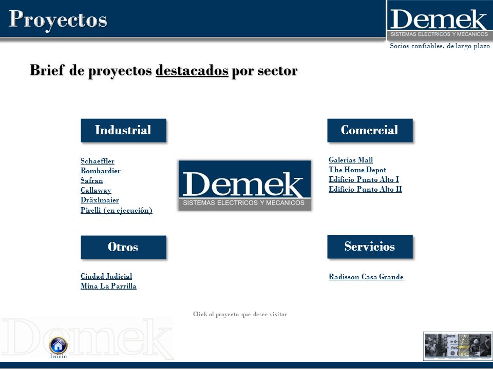 Proyectos Brief de proyectos destacados por sector Industrial
