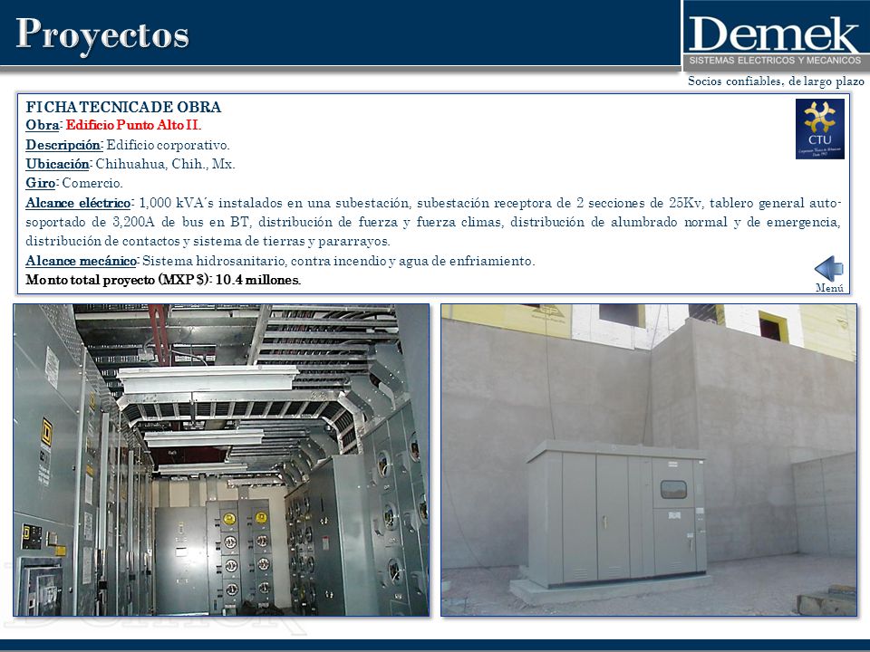 Proyectos FICHA TECNICA DE OBRA Obra: Edificio Punto Alto II.