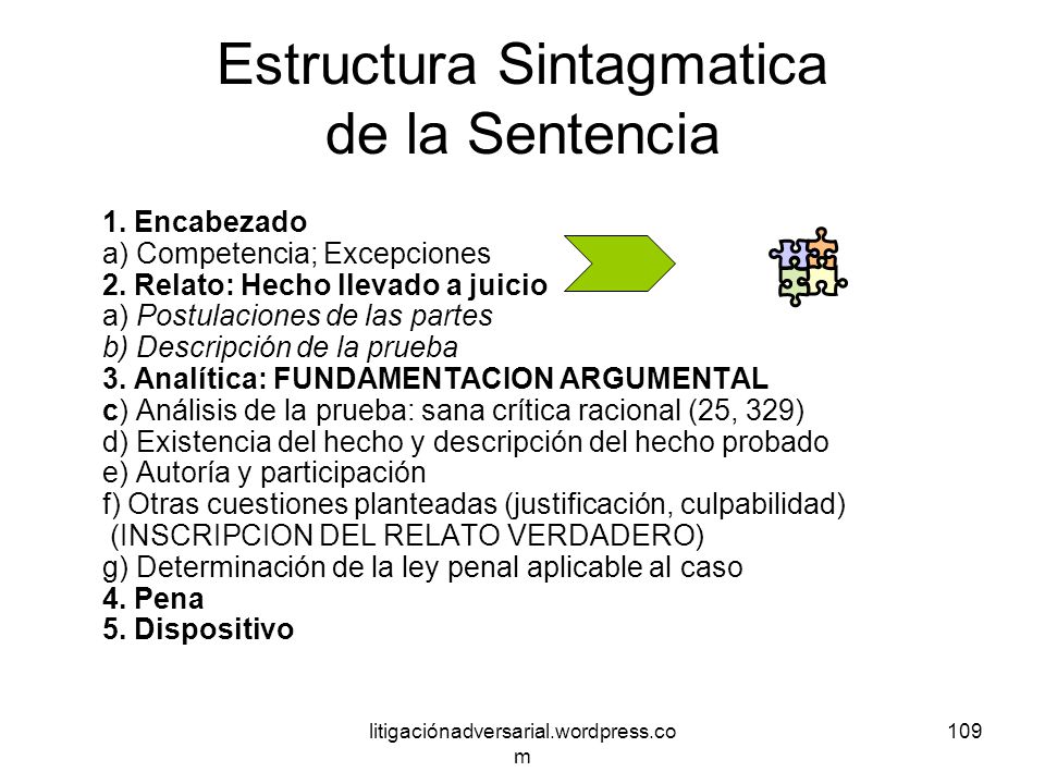Estructura Sintagmatica de la Sentencia