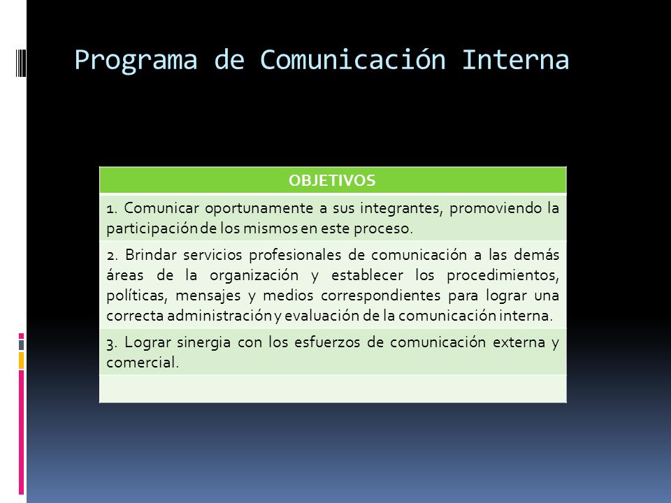 Programa de Comunicación Interna