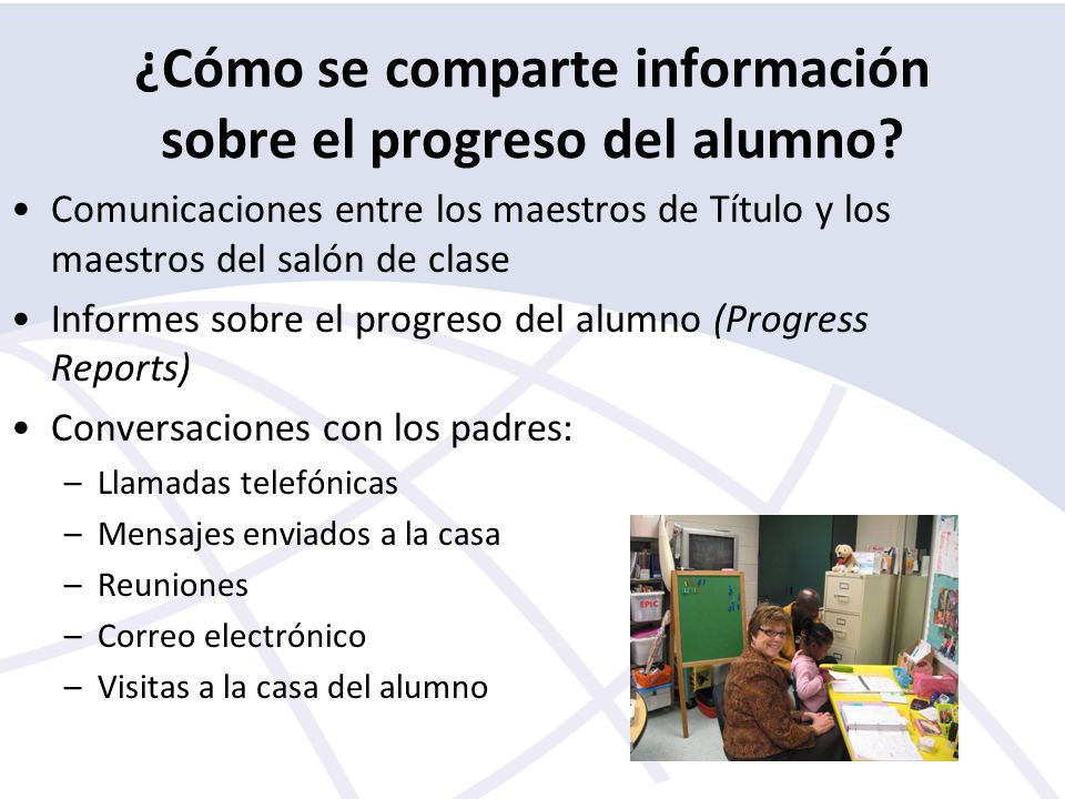 ¿Cómo se comparte información sobre el progreso del alumno