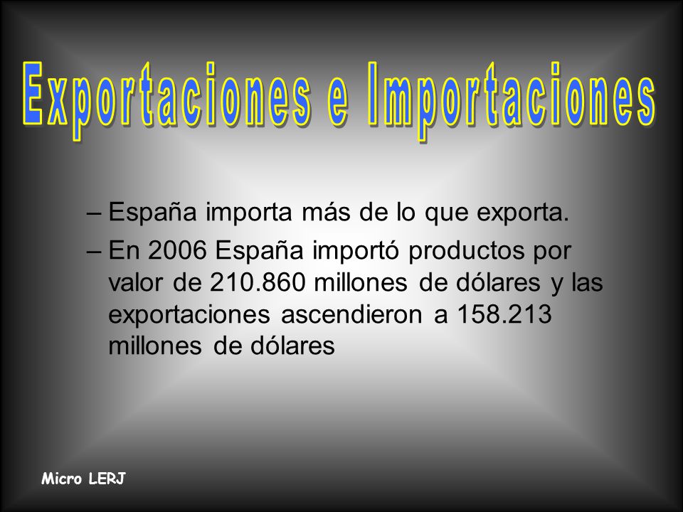 Exportaciones e Importaciones