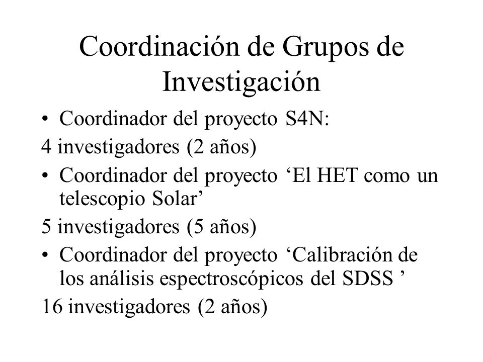 Coordinación de Grupos de Investigación