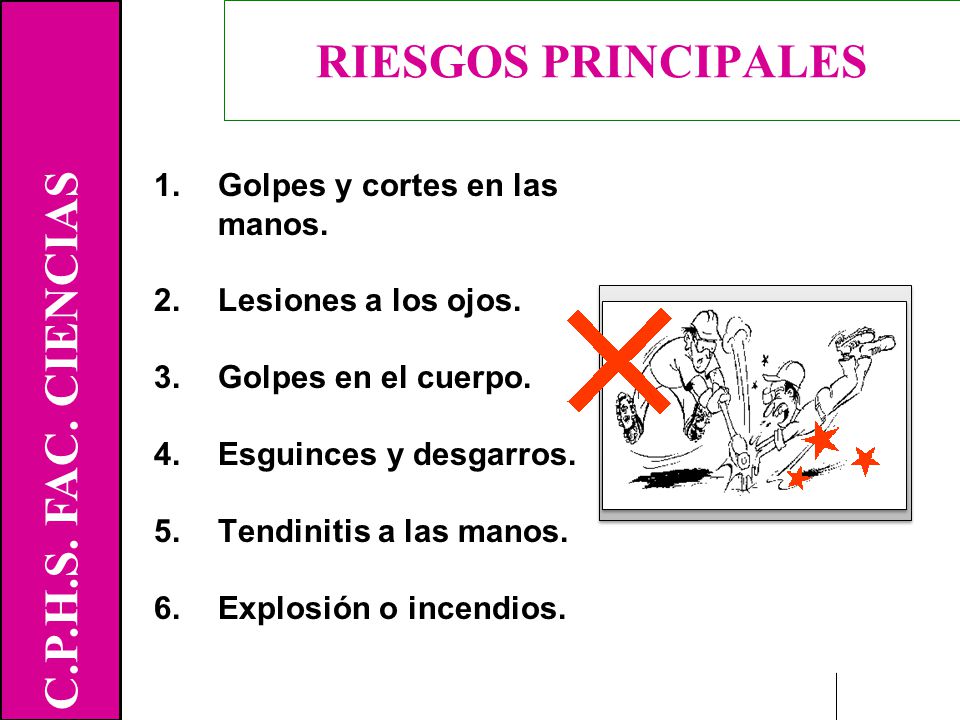 RIESGOS PRINCIPALES C.P.H.S. FAC. CIENCIAS