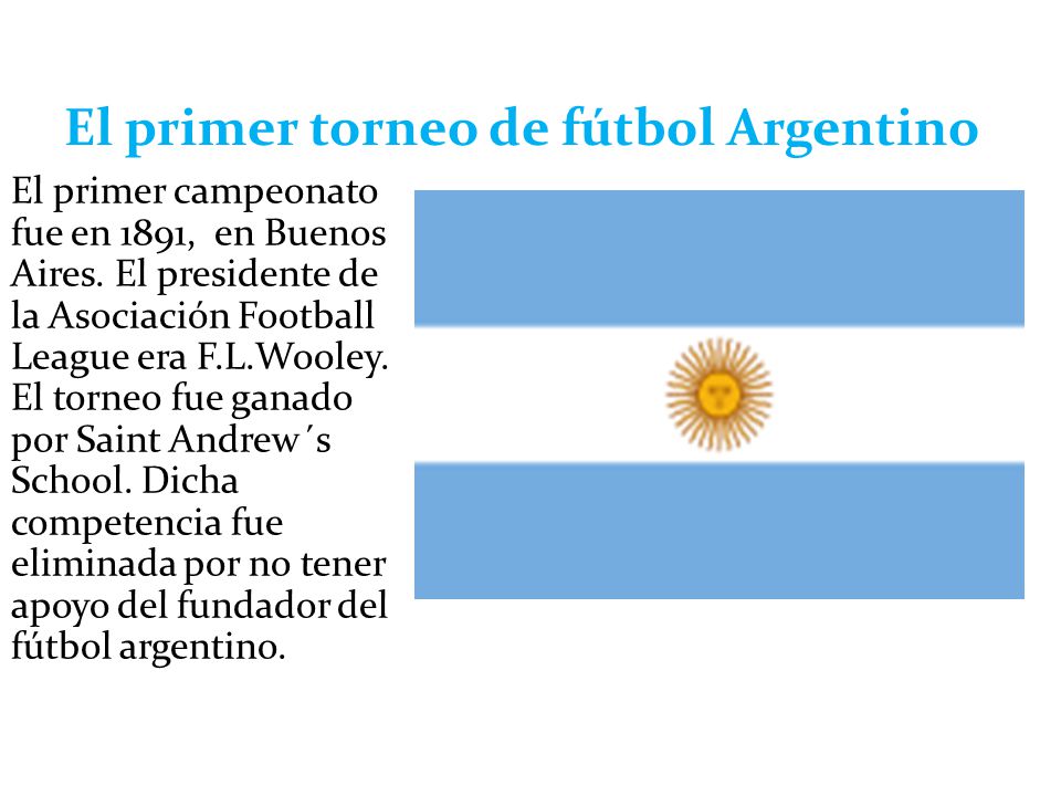 El primer torneo de fútbol Argentino
