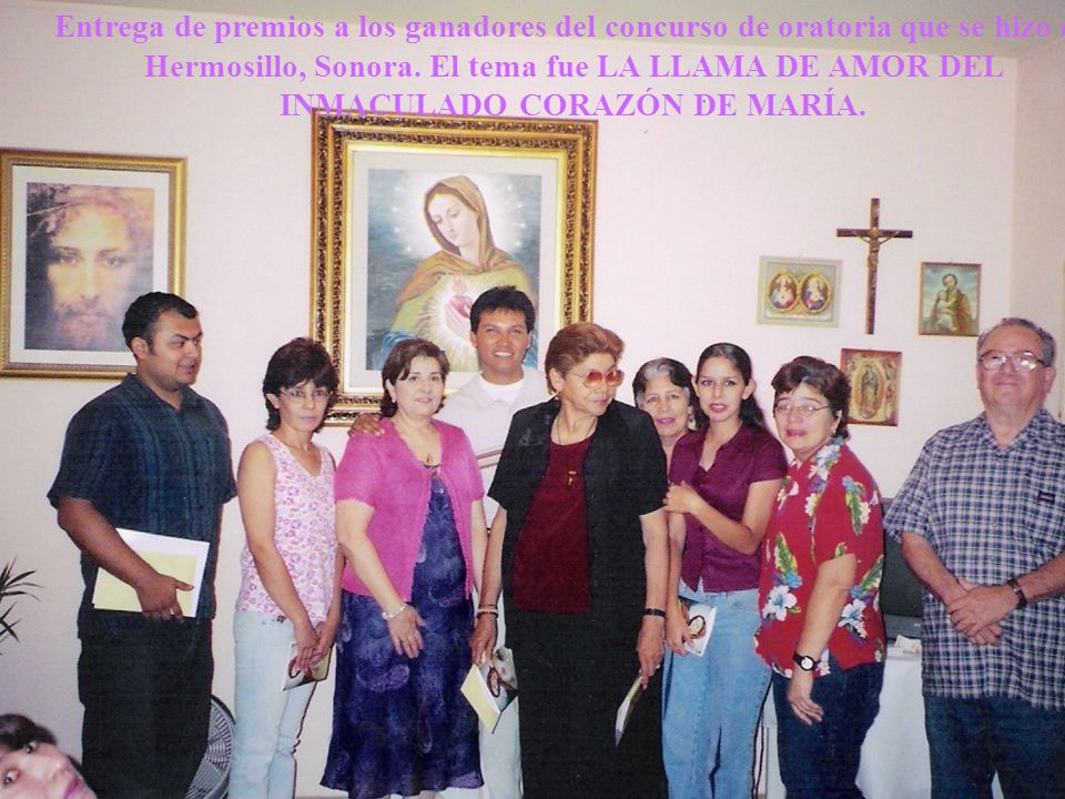 Entrega de premios a los ganadores del concurso de oratoria que se hizo en Hermosillo, Sonora.